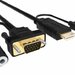 Cablu HDMI cu chip la VGA cu audio si alimentare microUSB 1.8m